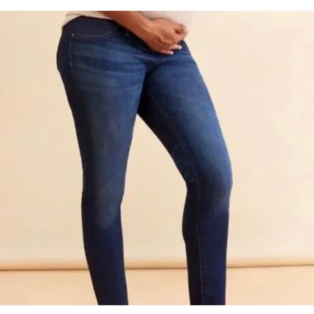 Warp + Weft Women’s Maternity Skinny Capri Cuffed Jeans Size 10